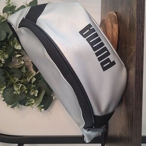 PUMA Evercat Royale PU Hip Sack Fanny Pack in Silver and Black